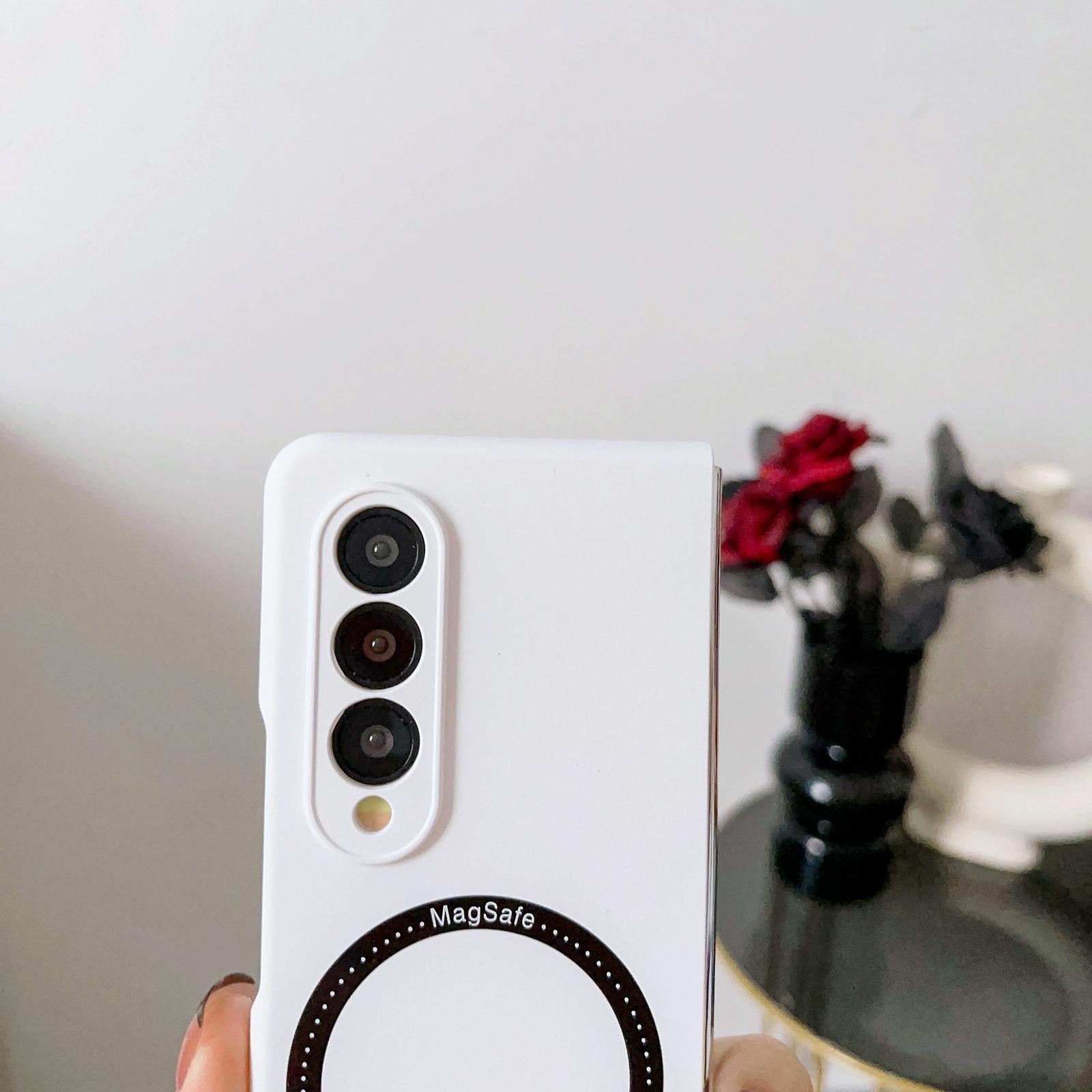 For Samsung Galaxy Z Fold4 5G Magnetic Skin Case - Magsafe - White 6