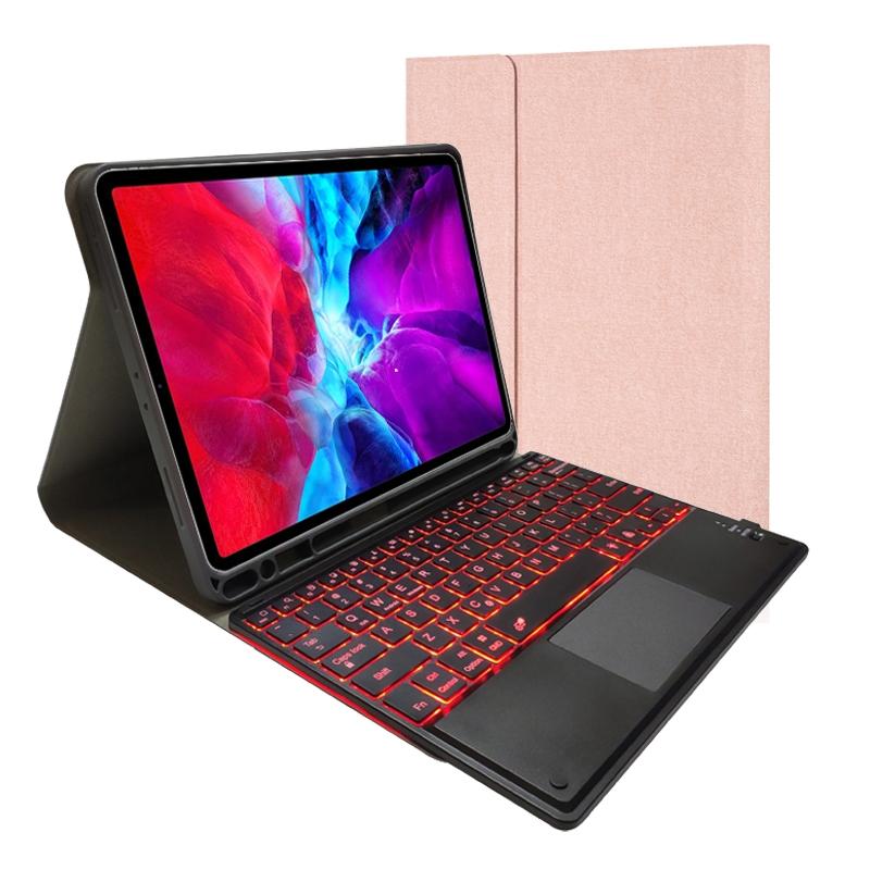 Bluetooth Keyboard Tablet Case For Ipad Pro 11 - Detachable Touch Leather Holder Pen Slot - Black 7