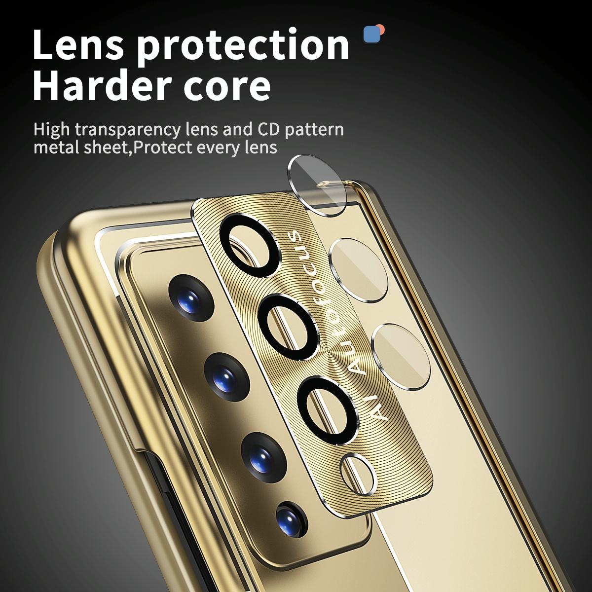 For Samsung Galaxy Z Fold4 5G Shockproof Aluminum Double Hinge Case - Silver 7
