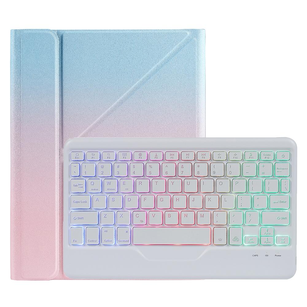10.2 / 10.5 Inch Bluetooth Keyboard Tablet Case With Triangle Holder & Pen Slot - Black Diamond Pattern 15