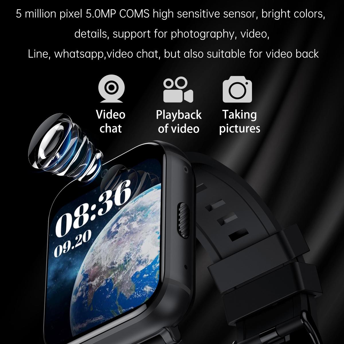 4G Smart Watch With 1.99 Inch Screen Android 9.0 4Gb+64Gb - Black 11