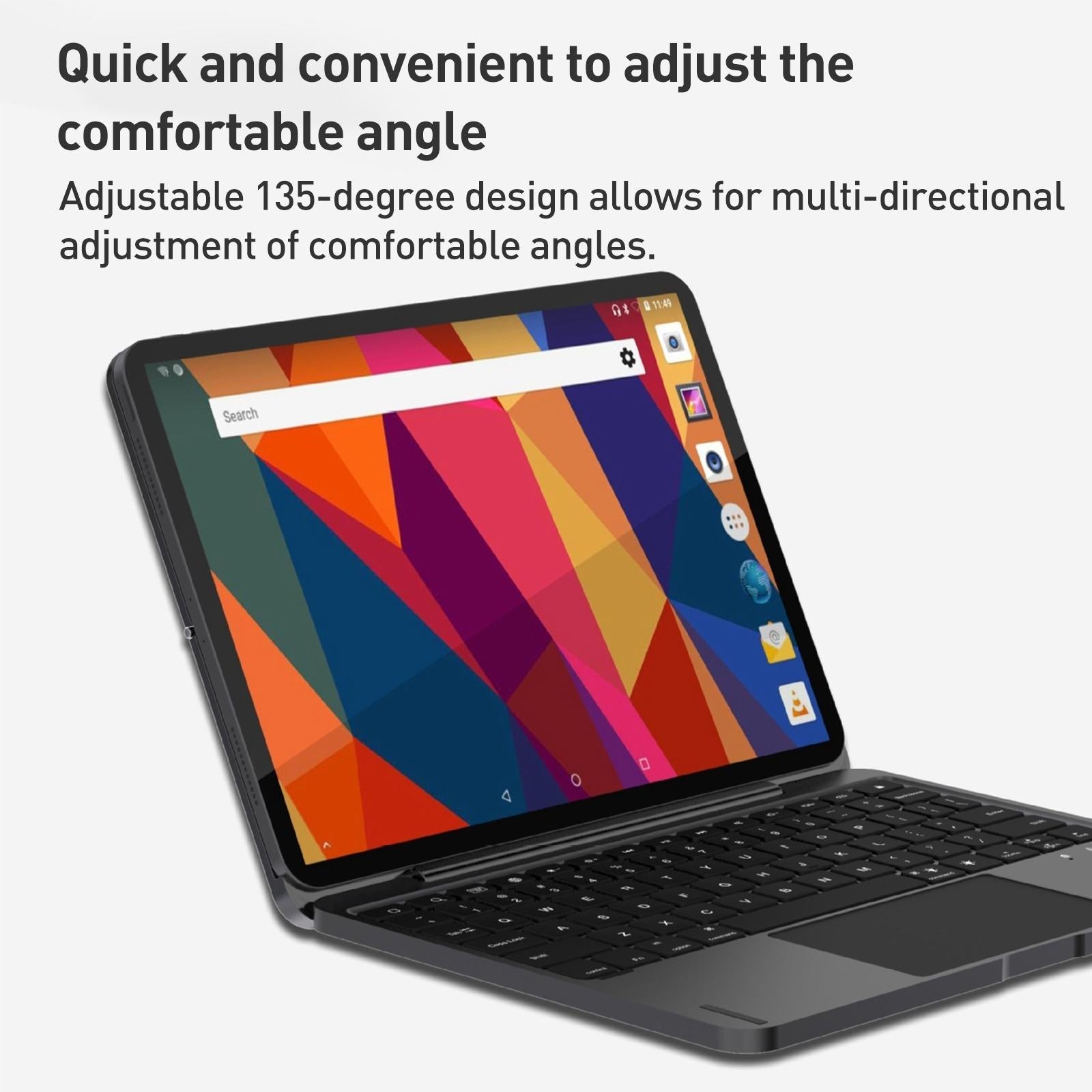 Bluetooth Touch Keyboard Leather Case - Aluminum Alloy - Grey - For Ipad Pro 12.9 2020/2021/2022 6
