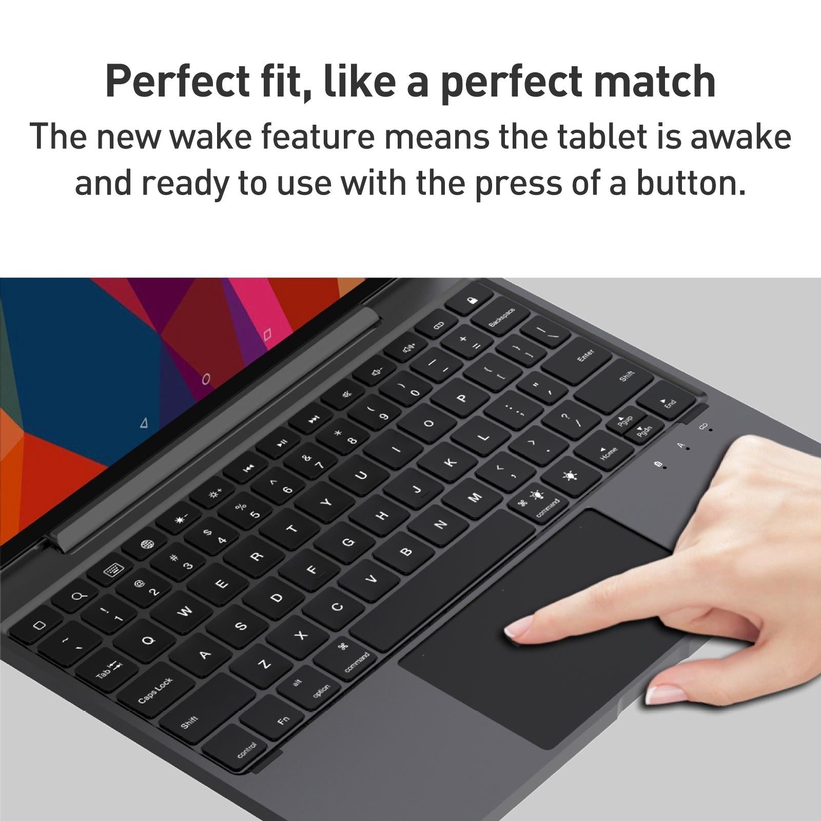 Bluetooth Touch Keyboard Leather Case - Aluminum Alloy - Grey - For Ipad Pro 12.9 2020/2021/2022 11