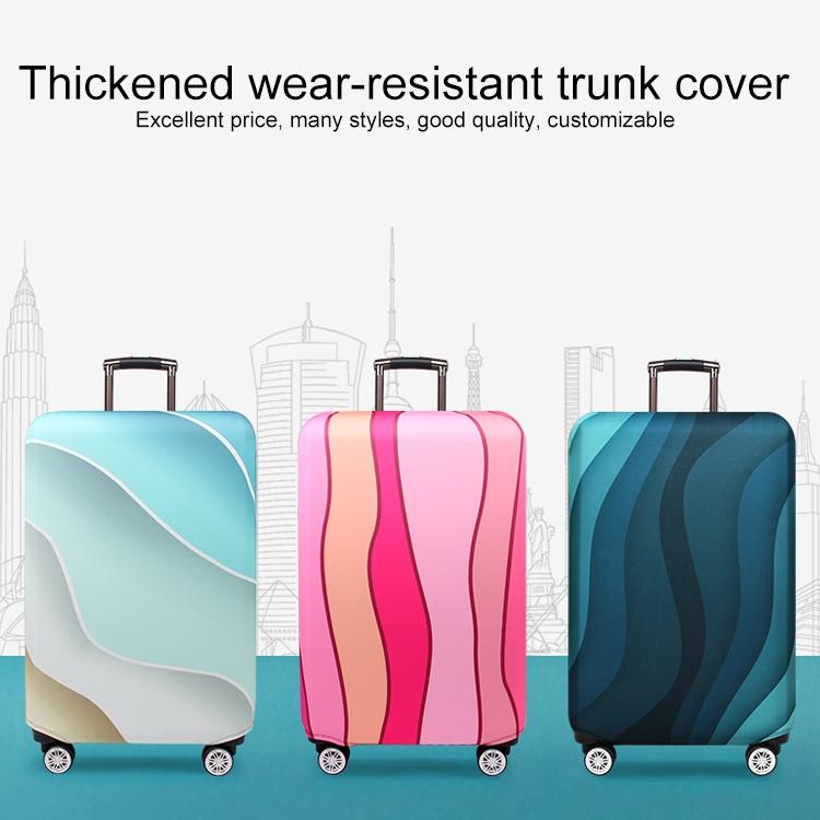 22-24 Inch Travel Suitcase Dust Covers - Elastic & Abrasion-resistant - Green Ripple 6