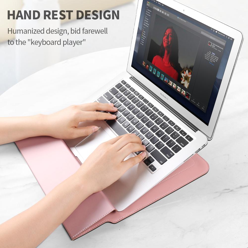 Waterproof 4-In-1 Laptop Holder With Wrist Protection - Fits 13 / 14 Inch - Red 13
