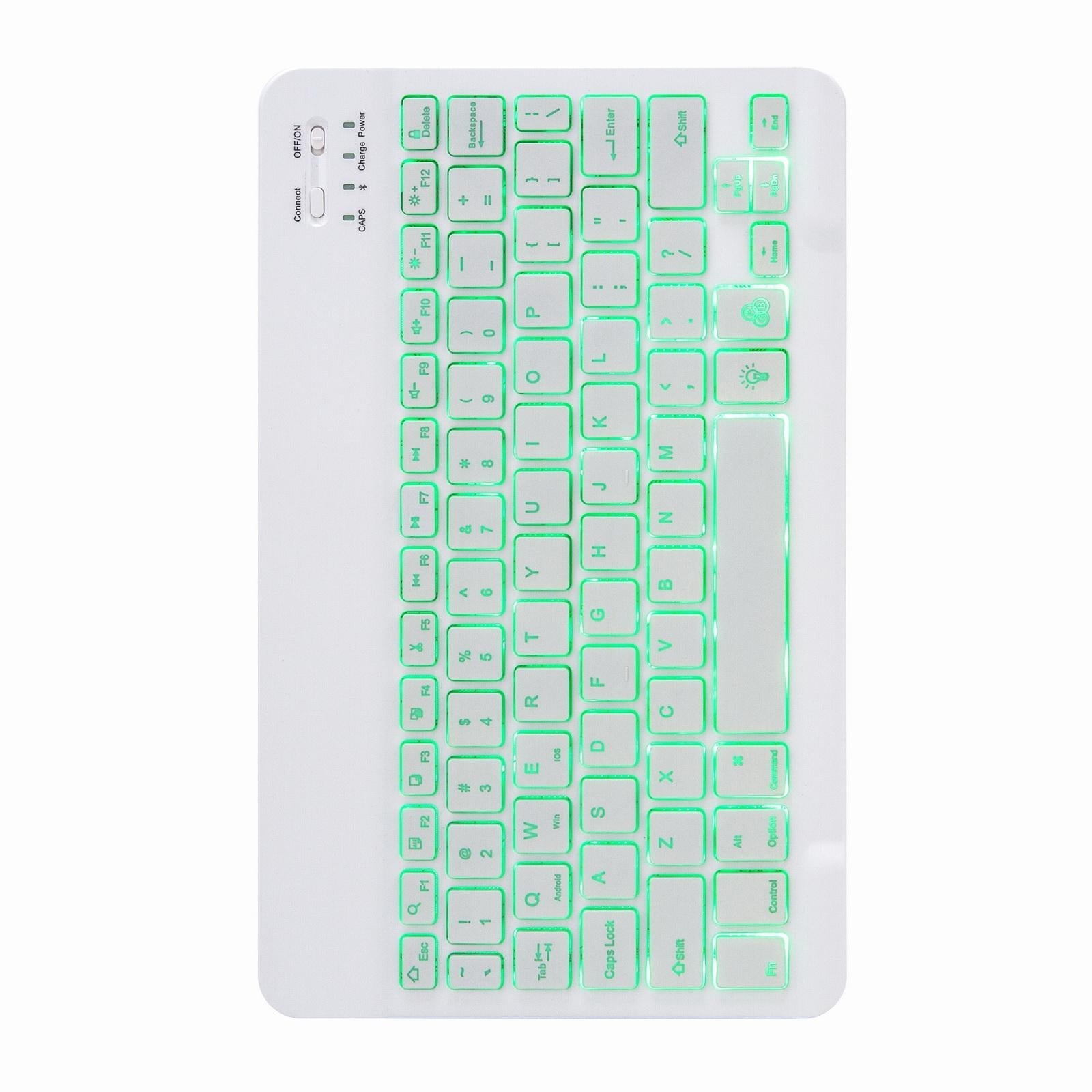 Bluetooth Keyboard Leather Case For Ipad 9.7 2018 / 2017 With Backlight & Three-Fold Holder - Rainbow 3