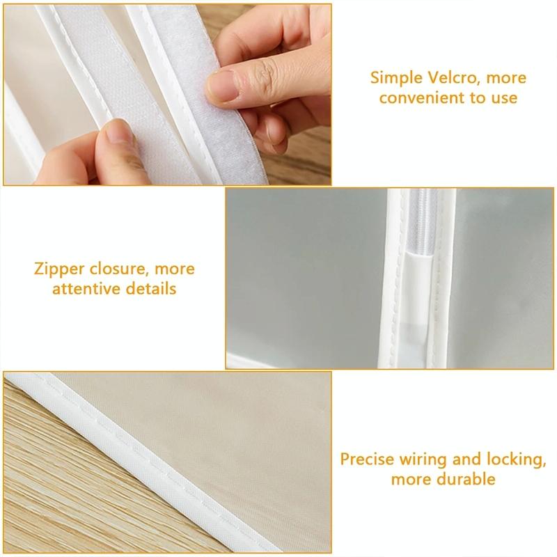 Waterproof Hanging Storage Bag for Dustproof Organization - White 4