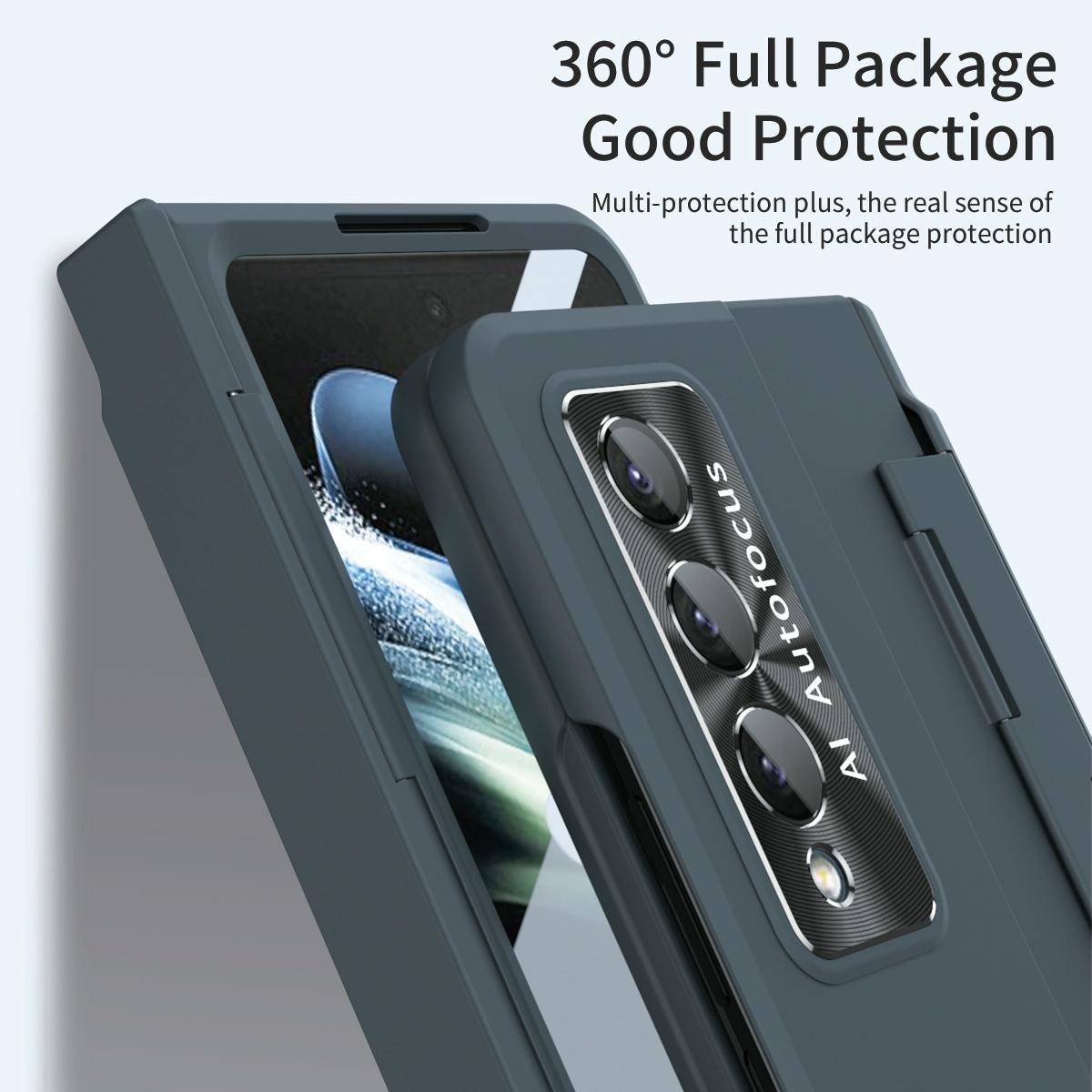 For Samsung Galaxy Z Fold4 5G Full Coverage Hinge Phone Case - Black 10