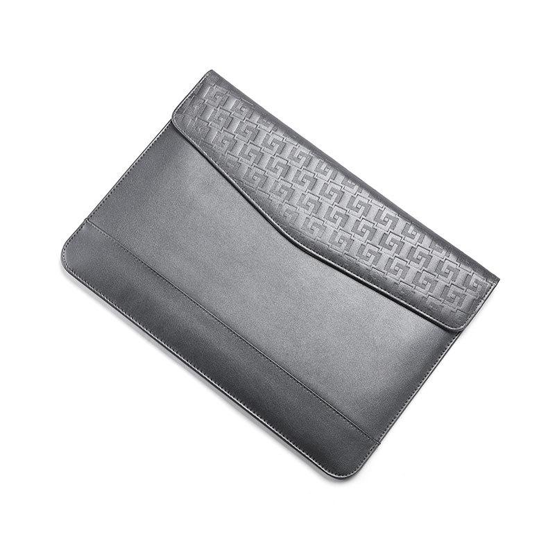 13-14 Inch Ultra-thin Magnetic Holster for Horizontal Embossed Notebook with Liner Bag - Dark Blue 12