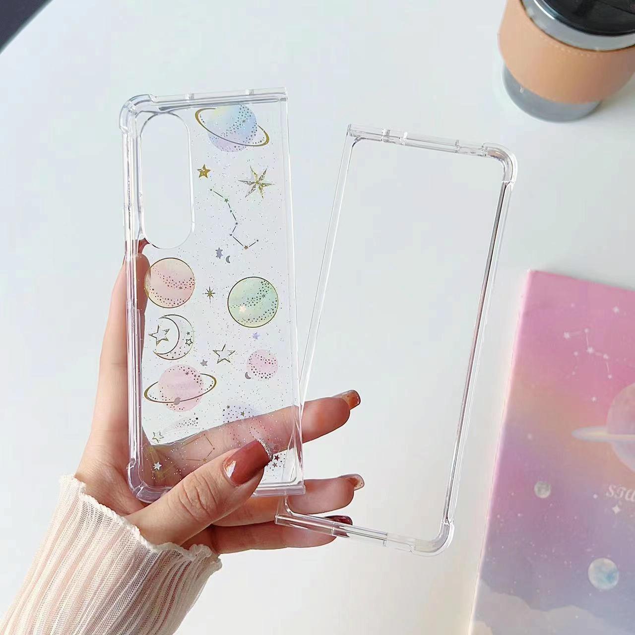 For Samsung Galaxy Z Fold4 5G Sparkling Tpu Case - Glitter Epoxy 3