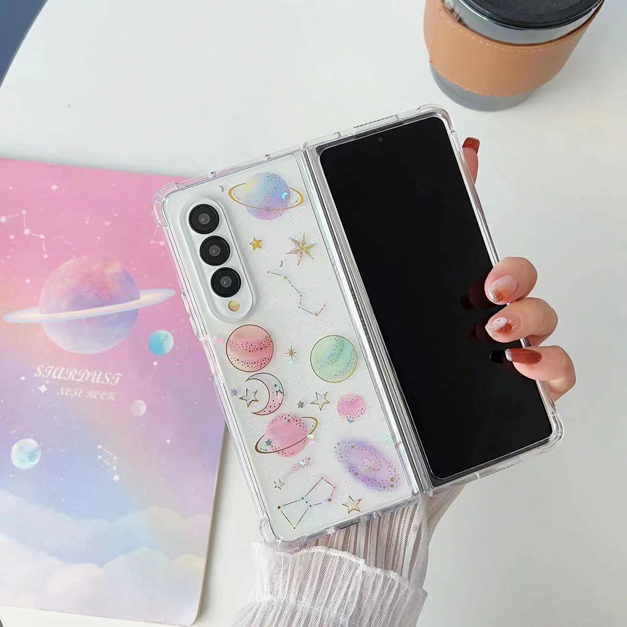 For Samsung Galaxy Z Fold4 5G Sparkling Tpu Case - Glitter Epoxy 4