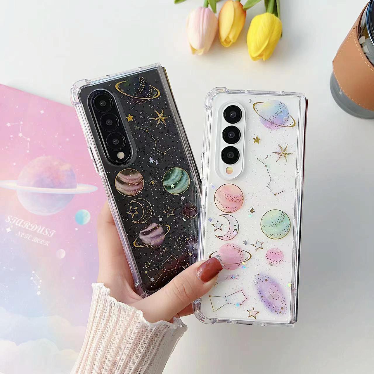 For Samsung Galaxy Z Fold4 5G Sparkling Tpu Case - Glitter Epoxy 5
