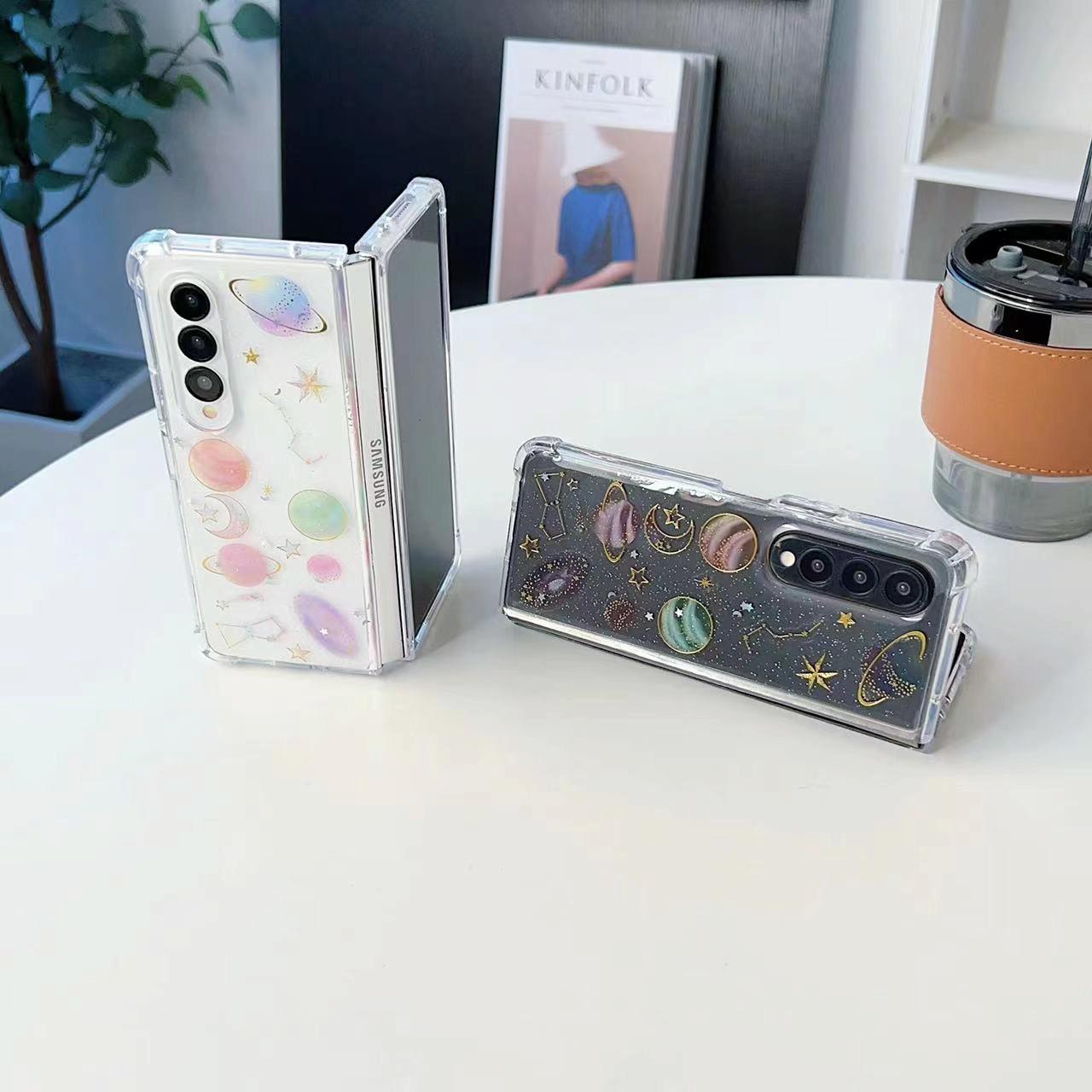 For Samsung Galaxy Z Fold4 5G Sparkling Tpu Case - Glitter Epoxy 6