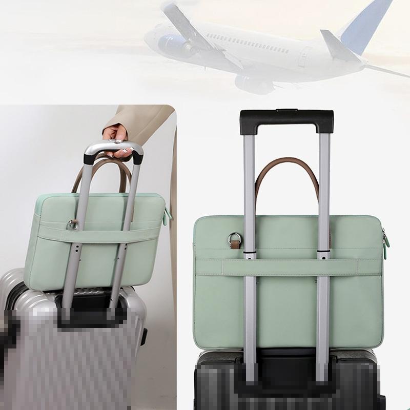 13-13.3 Inch Laptop Bag Crossbody Briefcase in Oxford Cloth - Black - 14 - 14.6 Inch 9