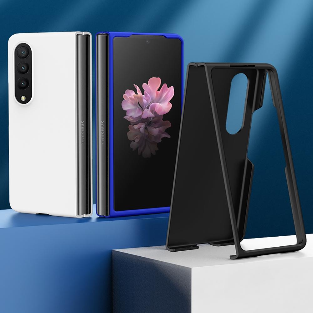 For Samsung Galaxy z Fold4 5G Smooth Skin Phone Case with Big Hole Fuel Injection - Black 3