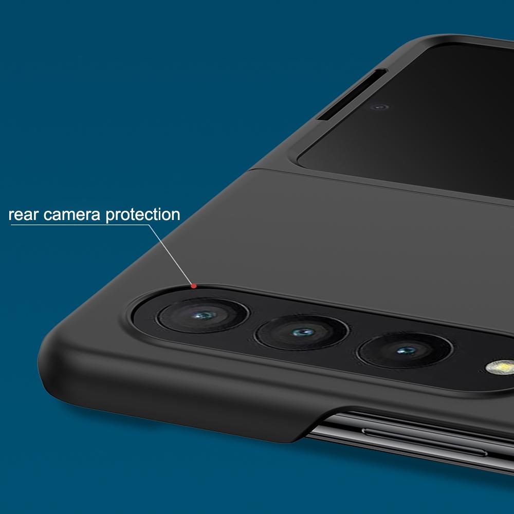 For Samsung Galaxy z Fold4 5G Smooth Skin Phone Case with Big Hole Fuel Injection - Black 7