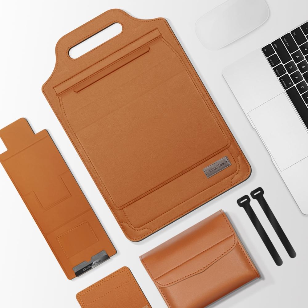 Versatile Laptop Bag with Mouse Pad Stand - Brown 9