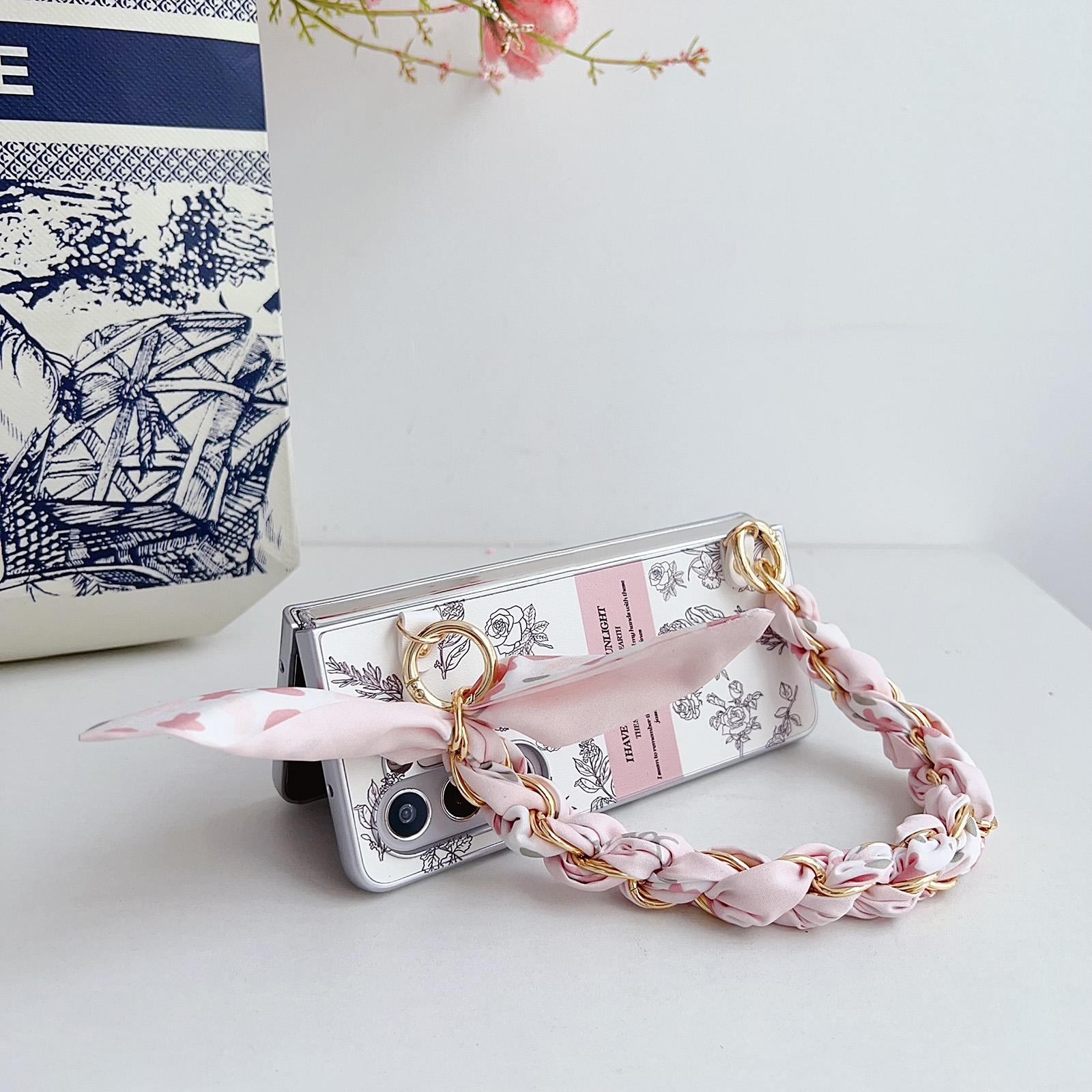 For Samsung Galaxy Z Fold4 5G Floral Sketch Pearlescent Pc Case 6