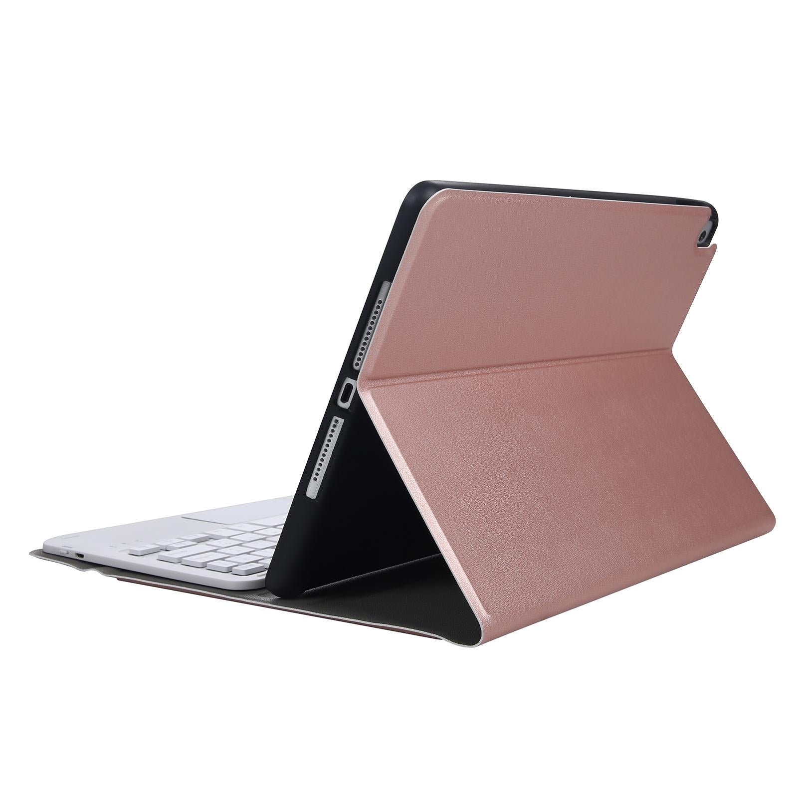 Bluetooth Keyboard Leather Case For Ipad Pro 10.5 With Touch Control - Lambskin Texture Compatible With 10.2 2021 & 2020 & 2019 / Air 3 - Black 6