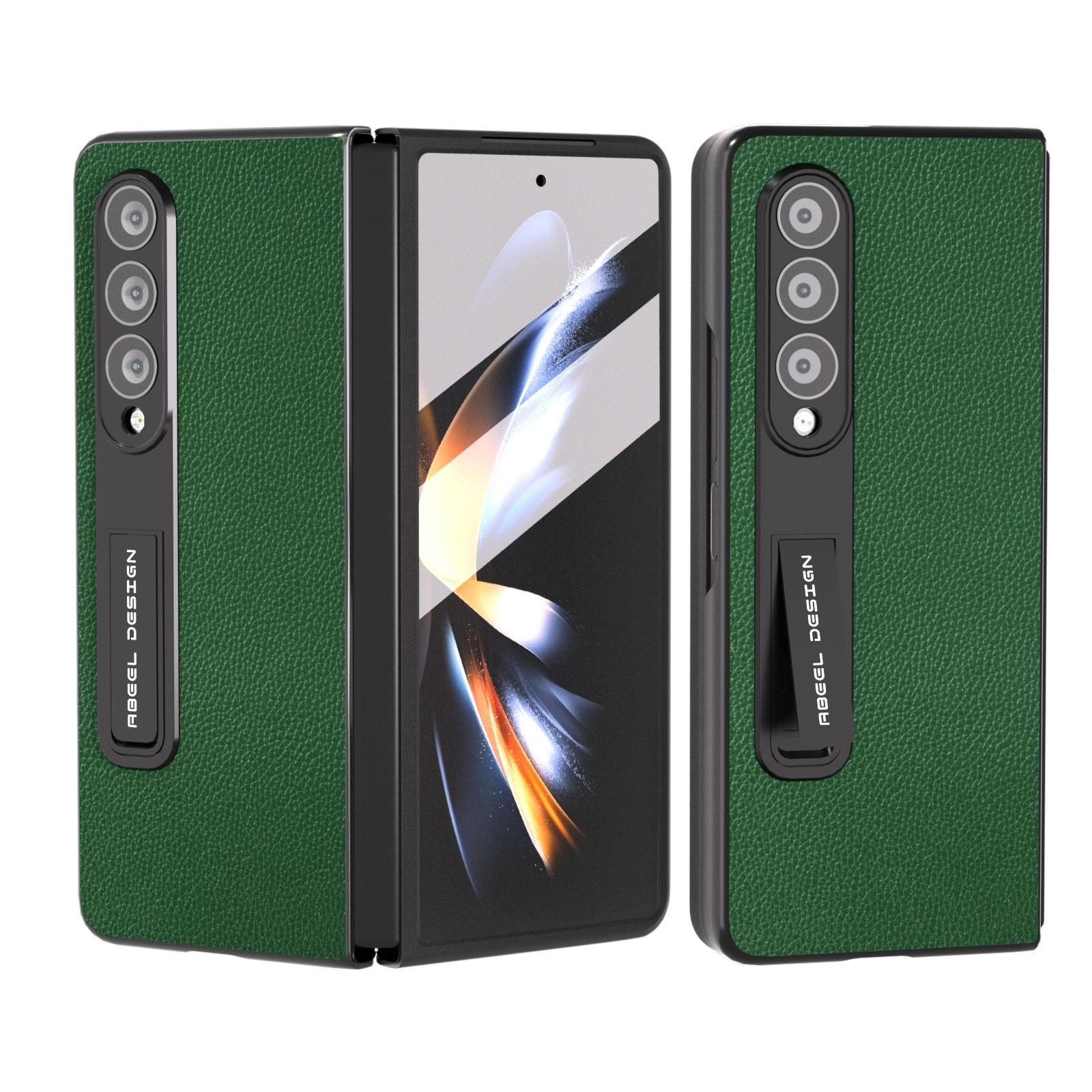 For Samsung Galaxy Z Fold4 5G Leather Phone Case With Holder - Royal Blue 8