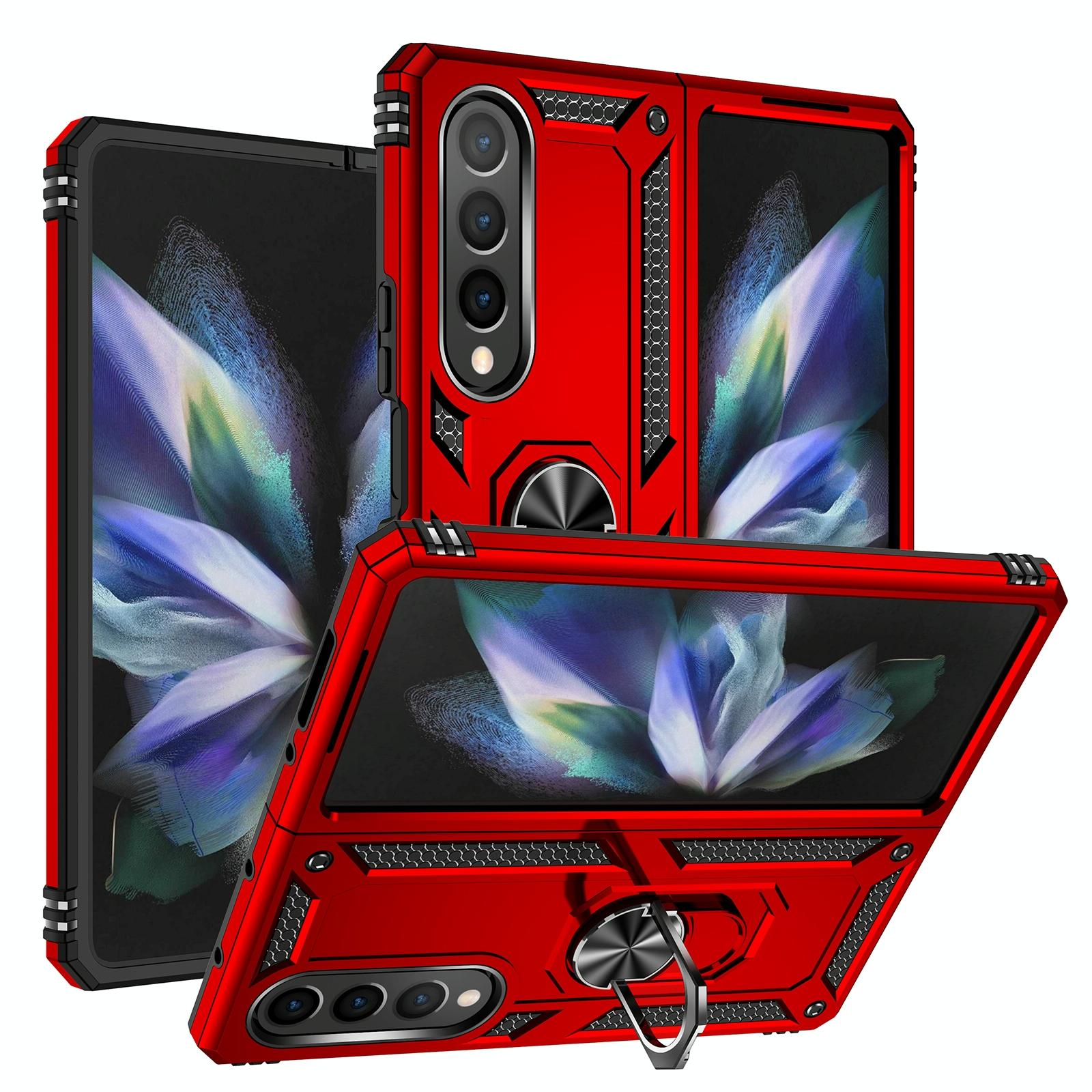 For Samsung Galaxy z Fold4 5G Tpu & Pc Shockproof Phone Case - Silver 9