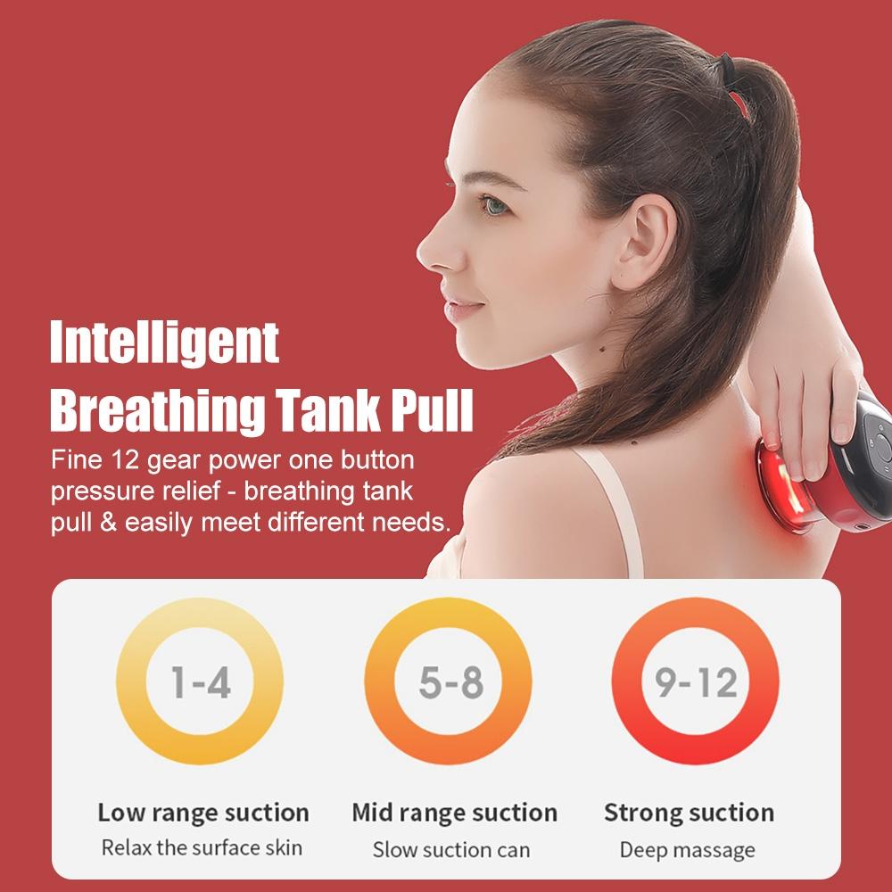 12-Speed Electric Cupping Massage Device Fast Charging - Blue 11