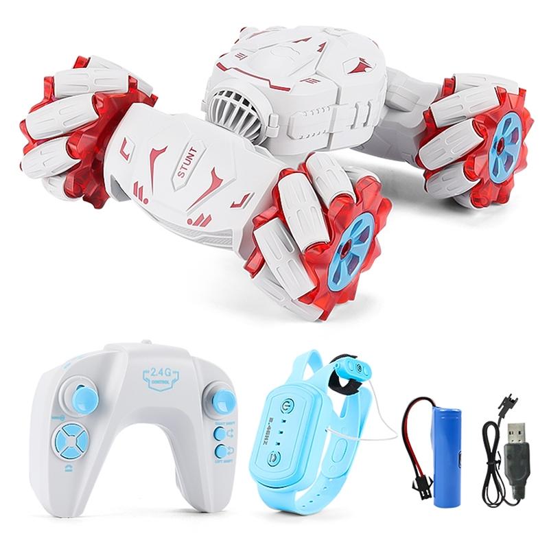 2.4g Dual Rc Torsion Stunt Car with Remote Control - Red 4