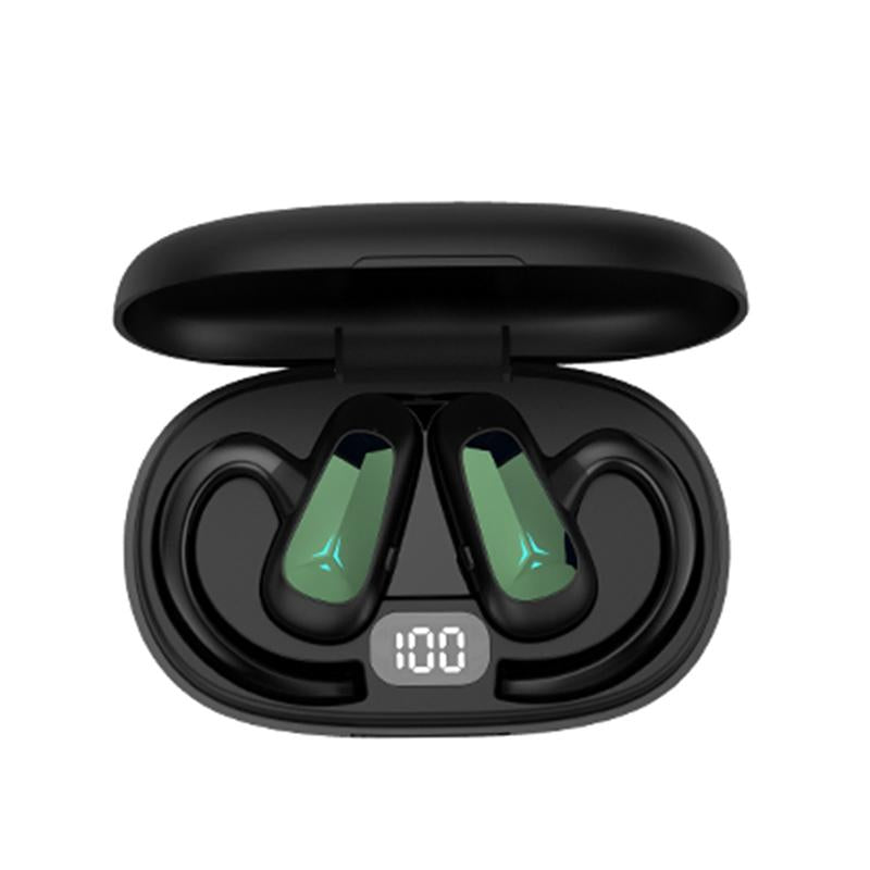 Digital Display Bluetooth Earphones - Bone Conduction Stereo - Black 9