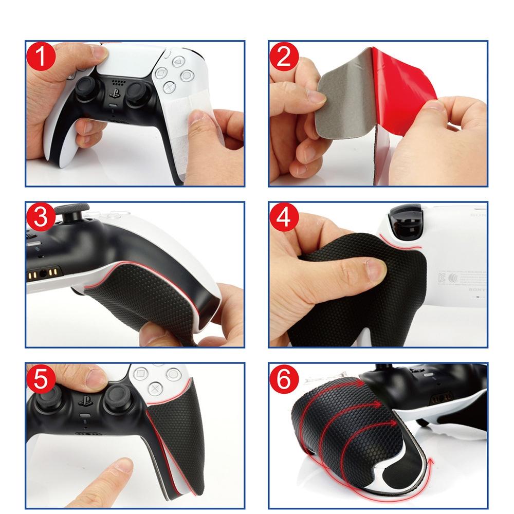 Anti-slip Protective Sticker for Sony Ps5 Game Handle - Black 8