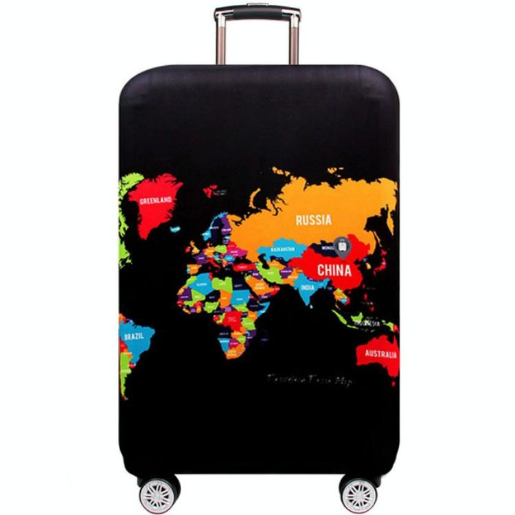 Protective Elastic Suitcase Cover - Fits 22-24 Inch Luggage - Dustproof & Scratch-proof - World Map 3