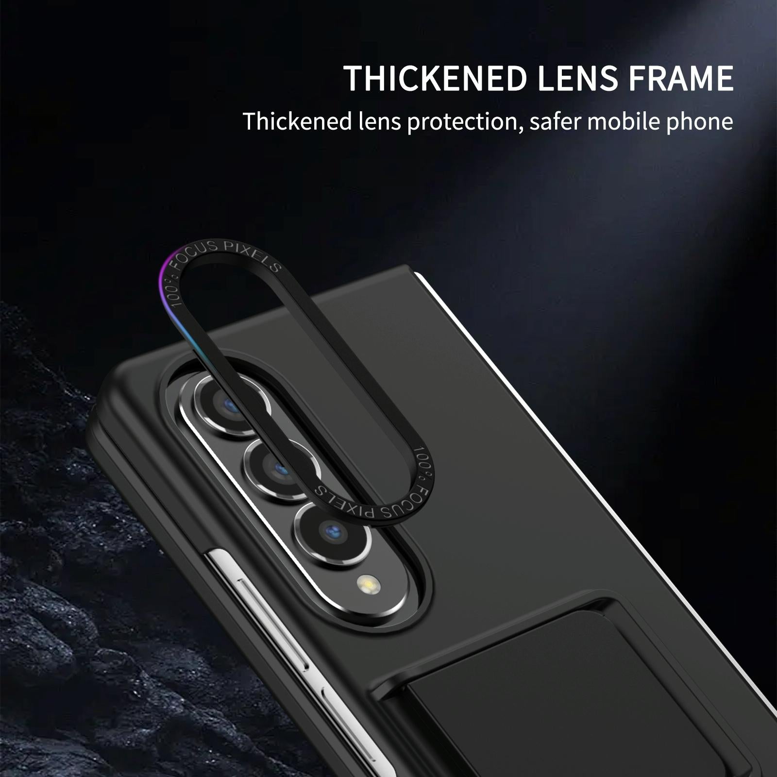 For Samsung Galaxy Z Fold4 5G Foldable 3D Design Phone Case - Black 11