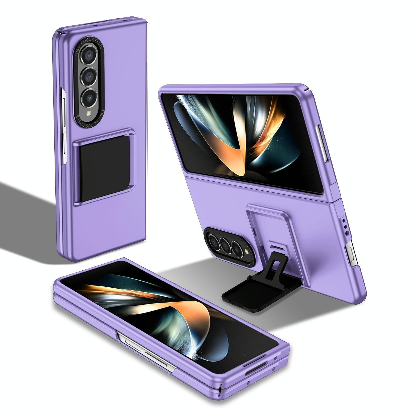 For Samsung Galaxy Z Fold4 5G Foldable 3D Design Phone Case - Black 14