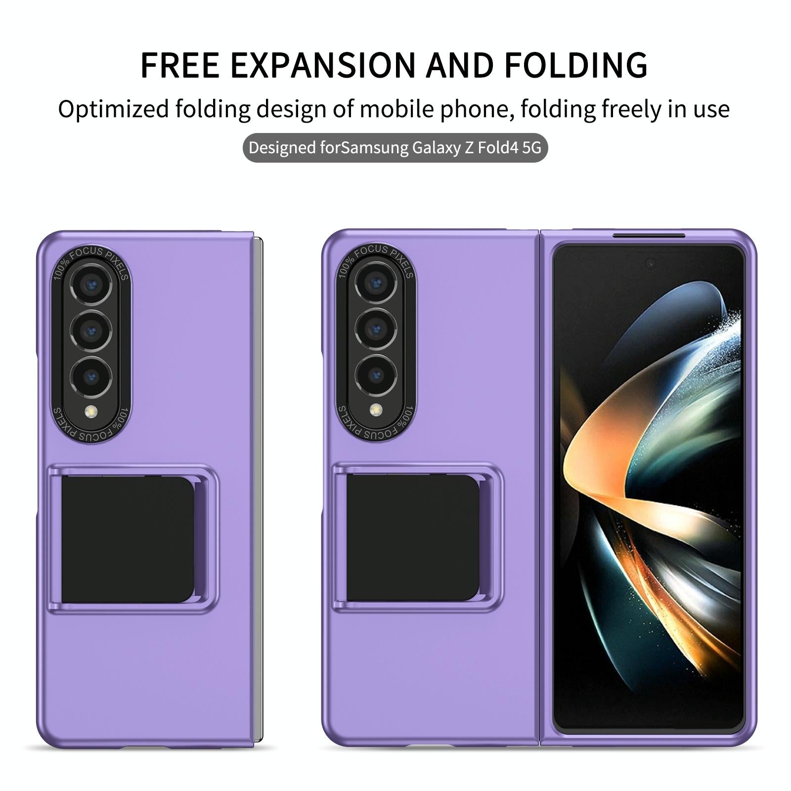 For Samsung Galaxy Z Fold4 5G Foldable 3D Design Phone Case - Black 15
