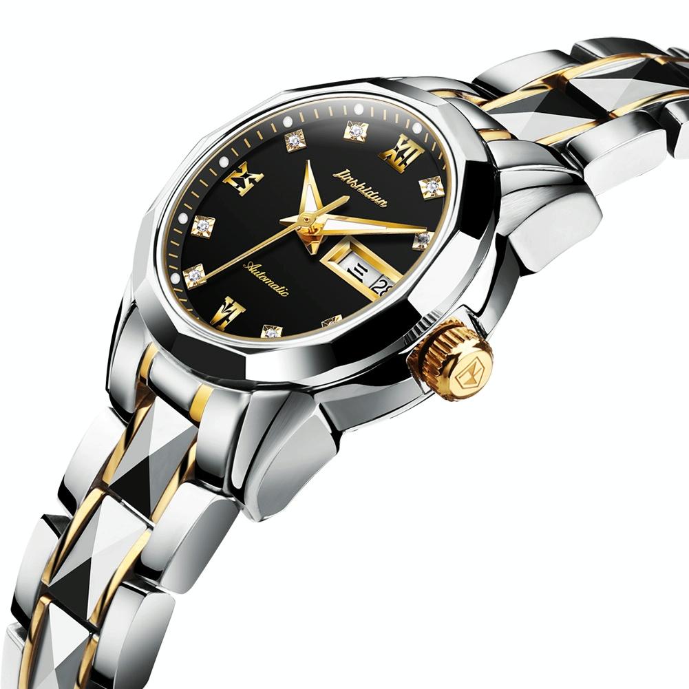 Stylish Waterproof Luminous Women Automatic Watch - 8813 - Silver Blue 12