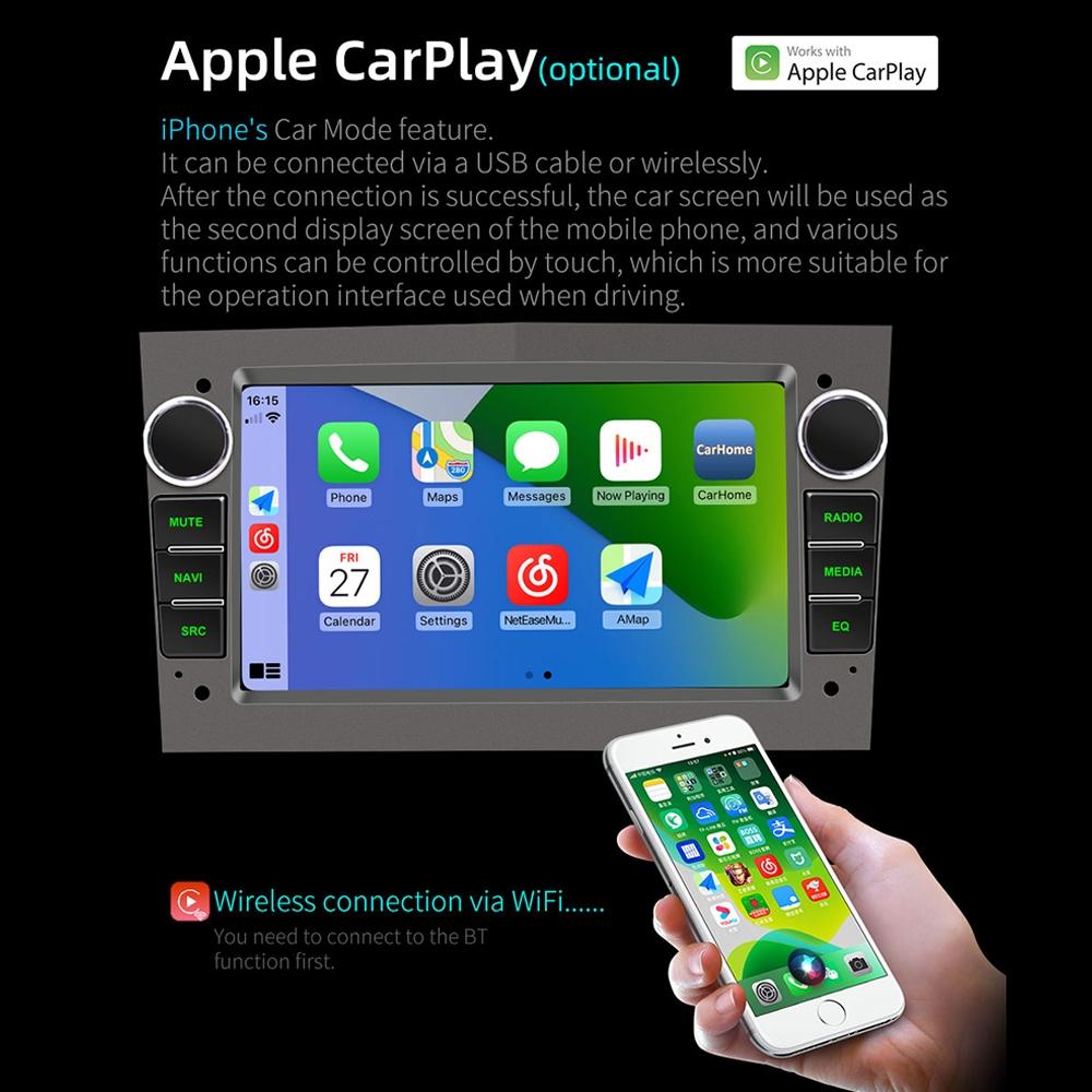 7 Inch Car Mp5 Player With Dab Function & Carplay / Android Auto For Opel - 1Gb + 16Gb - 2Gb + 32Gb Black 13