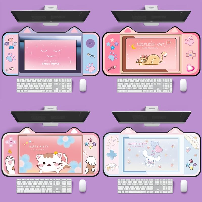 Adorable Cat Ear Desk Pad For Keyboard & Mouse - 1 5