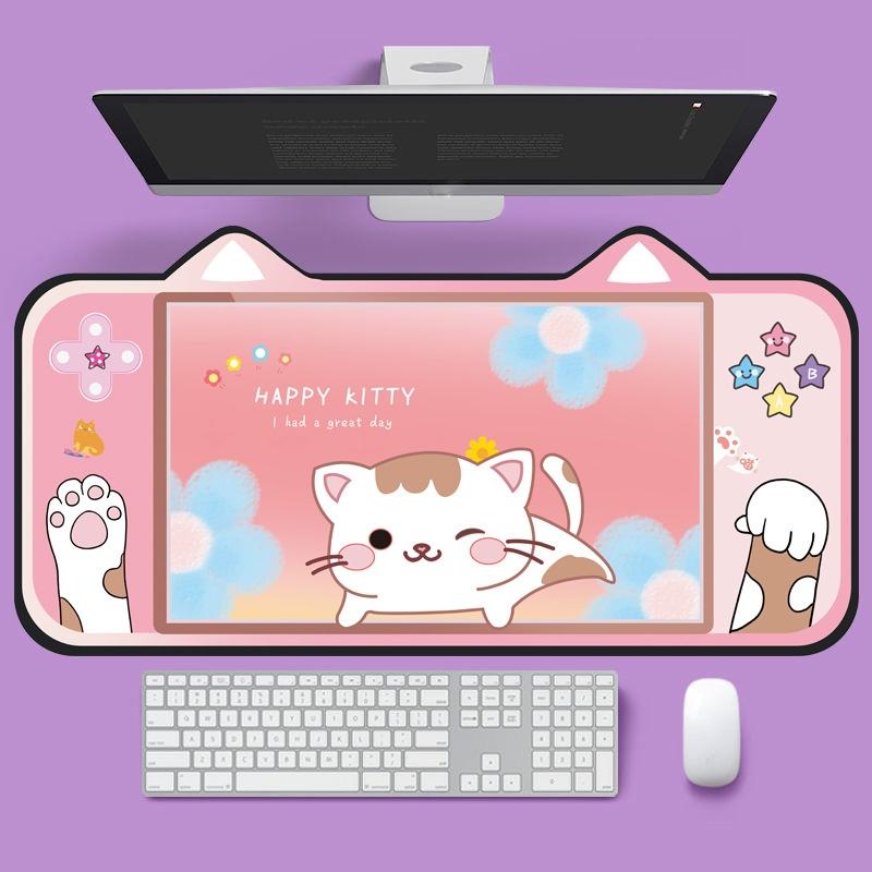 Adorable Cat Ear Desk Pad For Keyboard & Mouse - 1 11