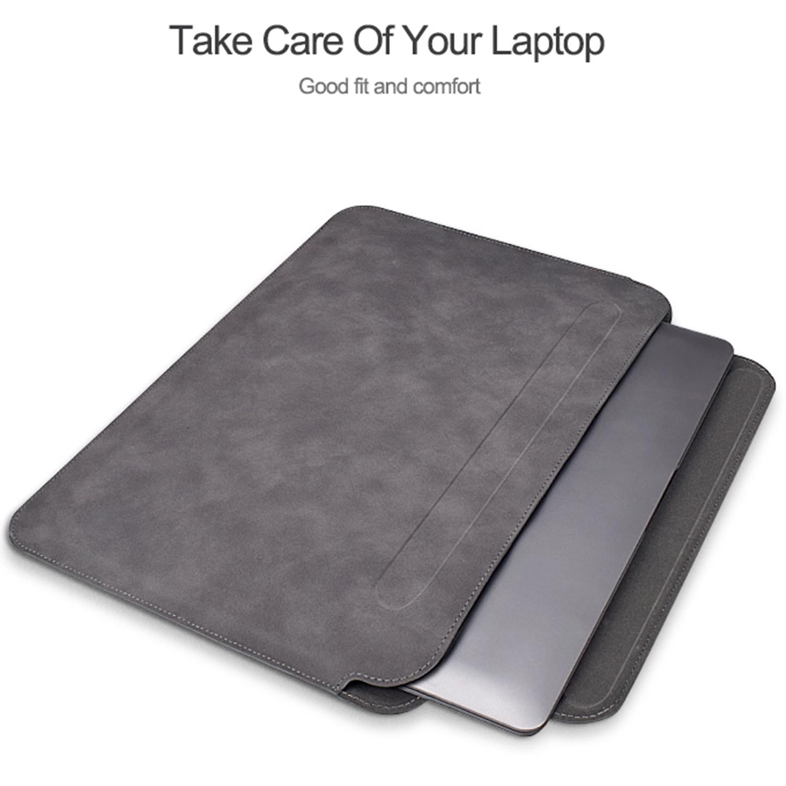 Lightweight Sheepskin Notebook Liner Bag - Deep Space Gray 14.1-15.4 Inch 7