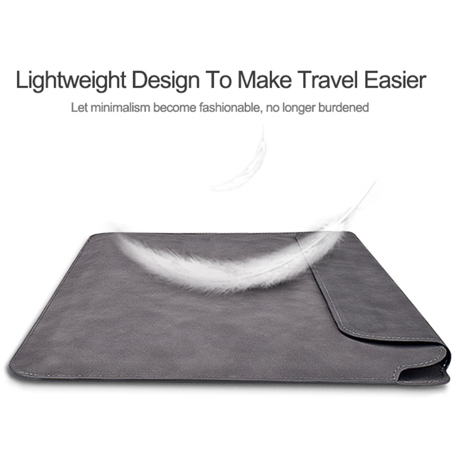 Lightweight Sheepskin Notebook Liner Bag - Deep Space Gray 14.1-15.4 Inch 8