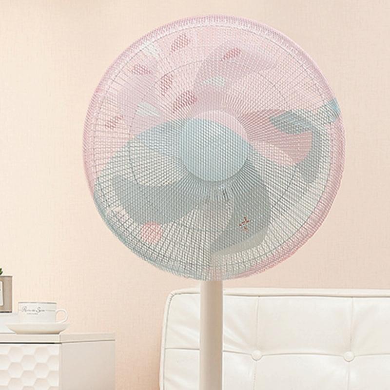 18-inch Cartoon Children's Electric Fan with All-inclusive Mesh Protection Net and Anti-pinch Hand Cover - Little Gray Wolf 3