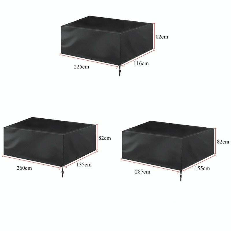 Water-repellent Billiard Table Cover - 260x135x82cm - Black 4