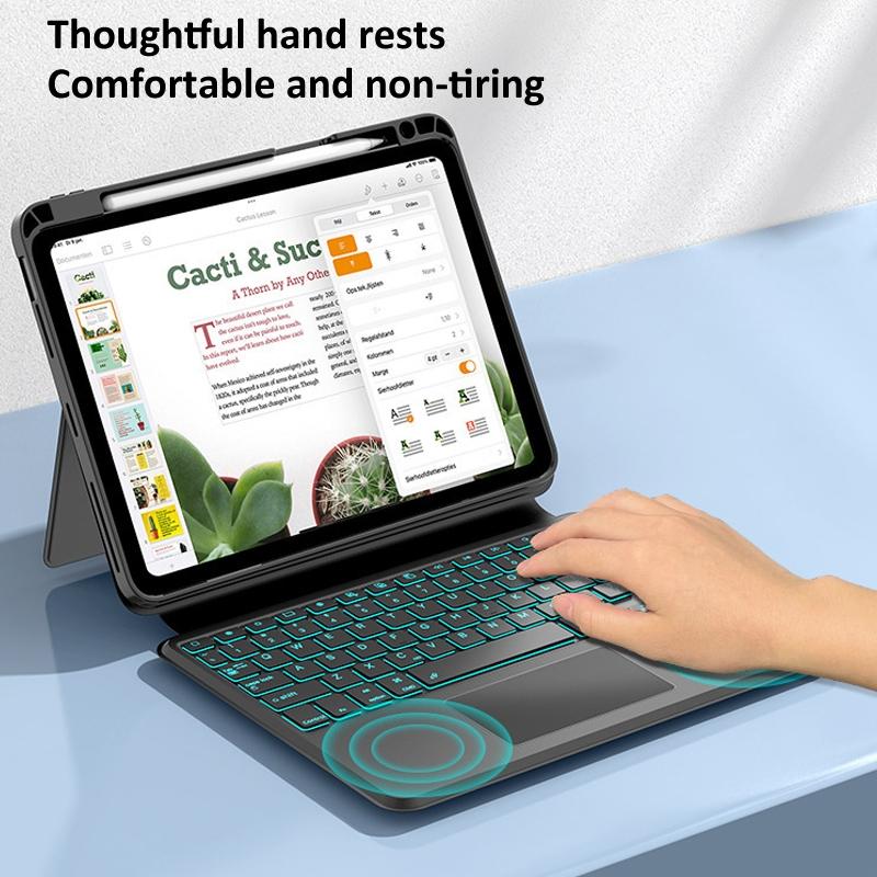 Universal Rotatable Magnetic Keyboard Case For Ipad 10.5 / 10.2 - Suspended Slide Rail Protection - Black - For Ipad 10.9 / 11
