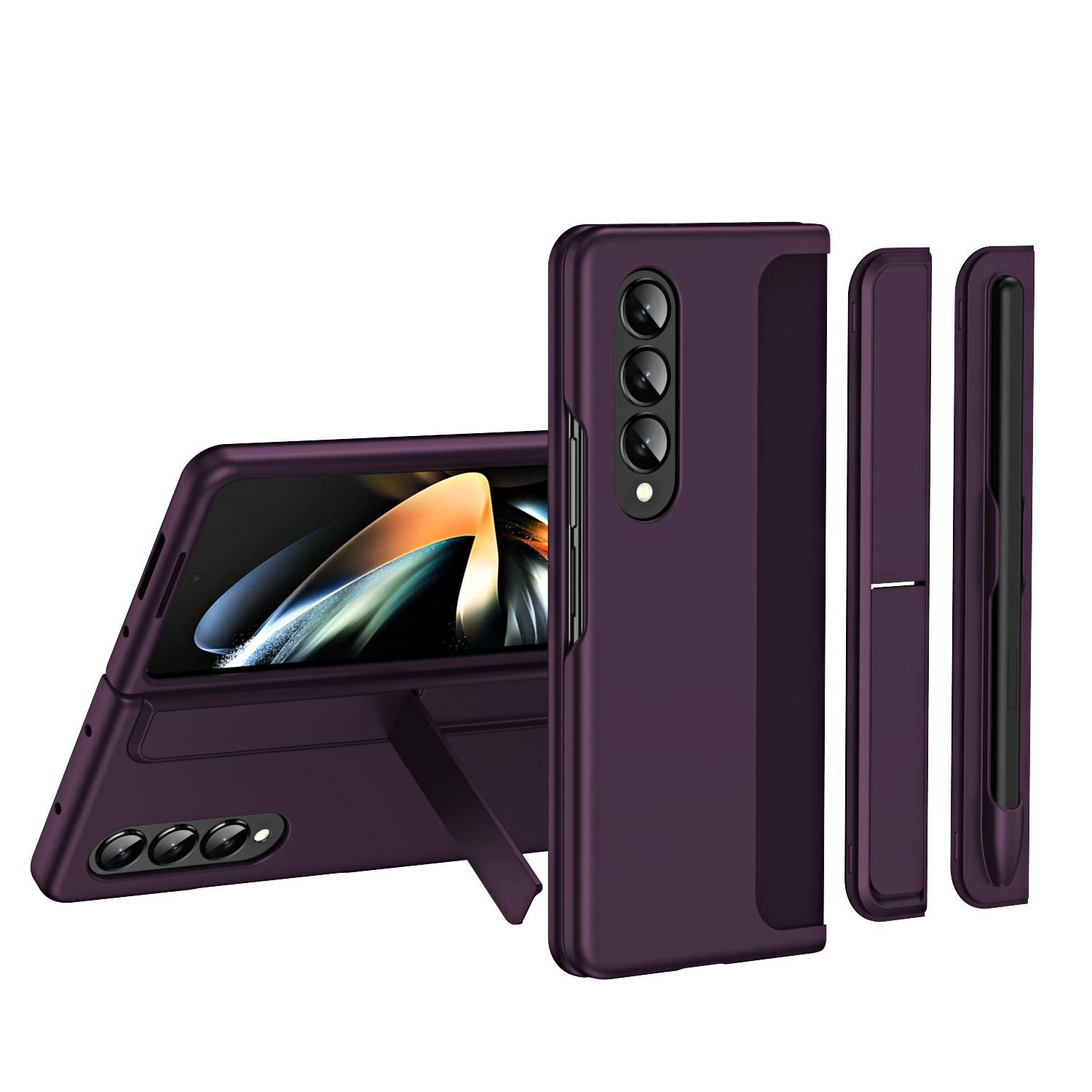 For Samsung Galaxy Z Fold4 5G Detachable Pen & Phone Case - 2 In 1 - Green