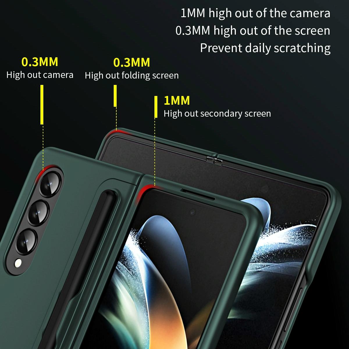 For Samsung Galaxy Z Fold4 5G Detachable Pen & Phone Case - 2 In 1 - Green 4