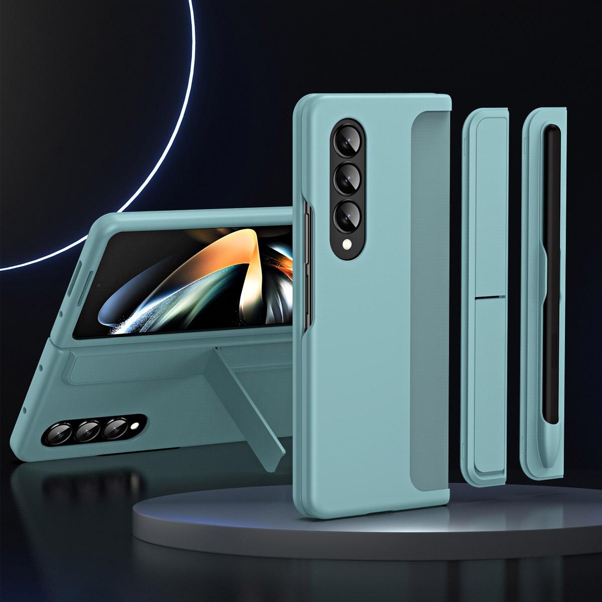 For Samsung Galaxy Z Fold4 5G Detachable Pen & Phone Case - 2 In 1 - Green 11