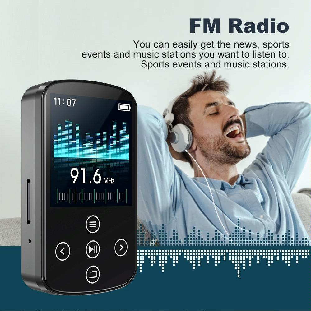 Touch Screen Mp3 Bluetooth Music Player 128Gb Memory Hifi Sports Clip - 8Gb 4