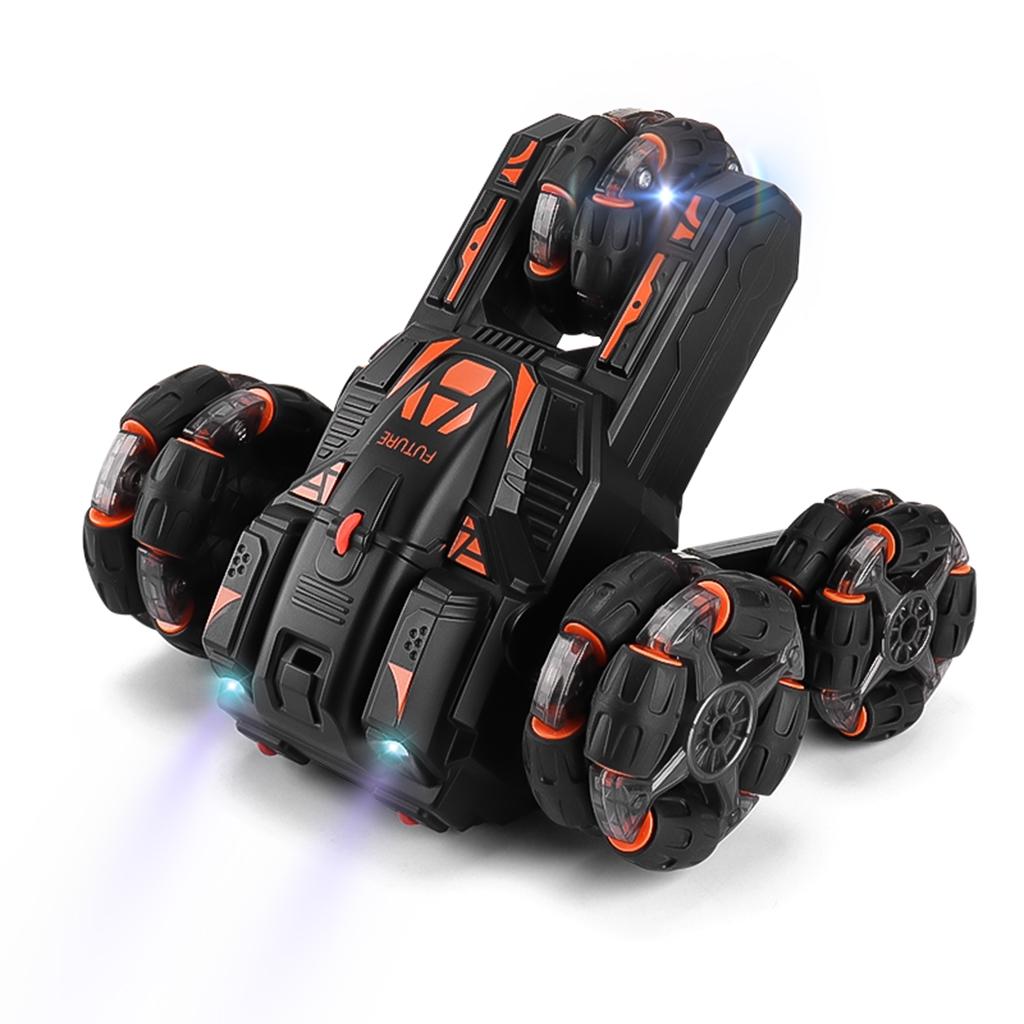 360-degree Swing Arm Rc Car - Double Control 2.4g Multifunctional Five-wheeled - Black 9
