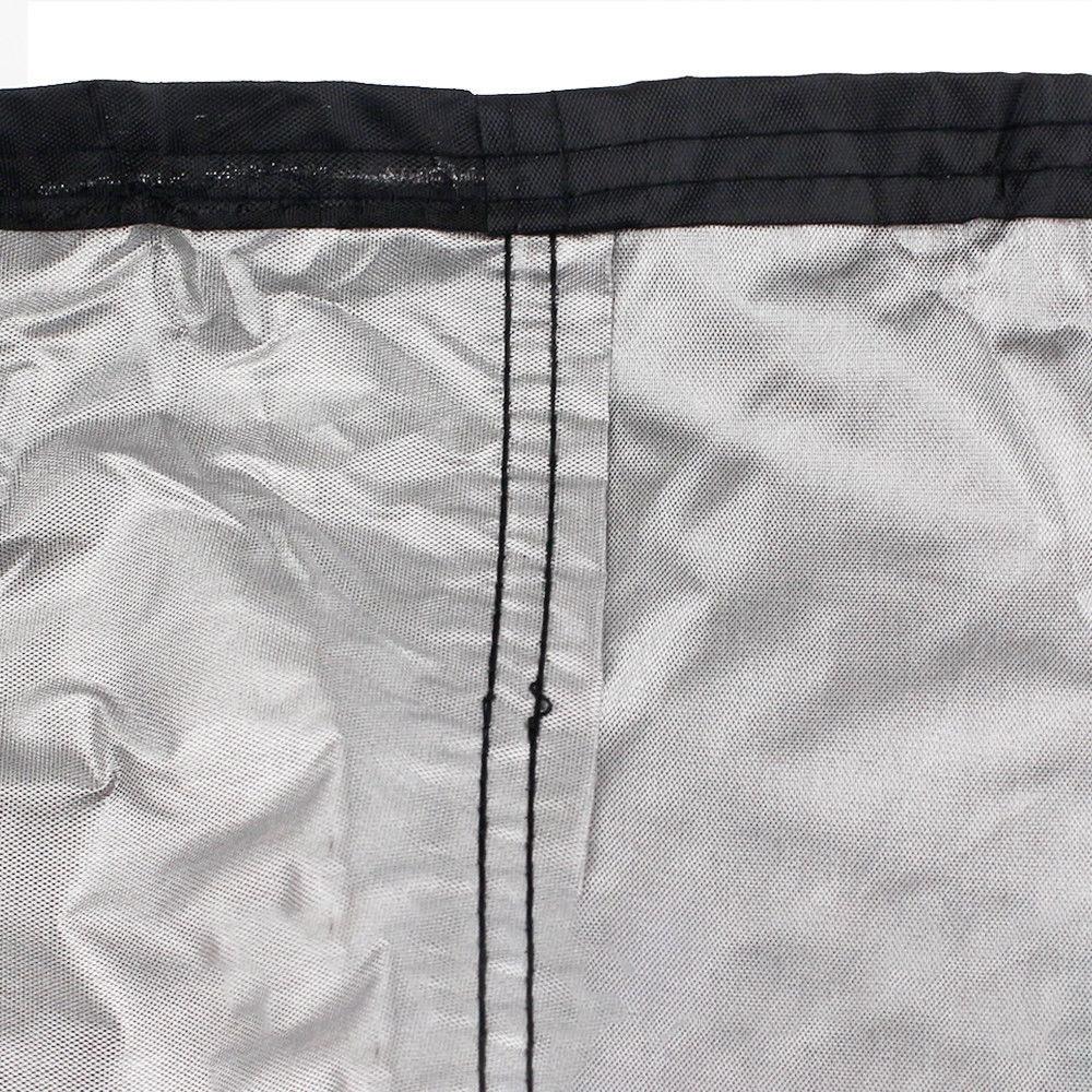 Waterproof Outdoor Bench Cover - Fits 3 Seats - 163x66x89cm - Black / Silver 5