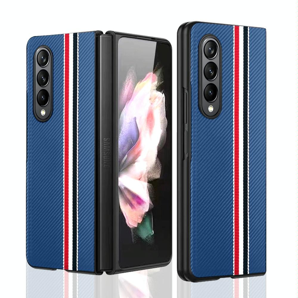 For Samsung Galaxy Z Fold4 5G Shockproof Twill Phone Case - Pc Tpu - Black 14