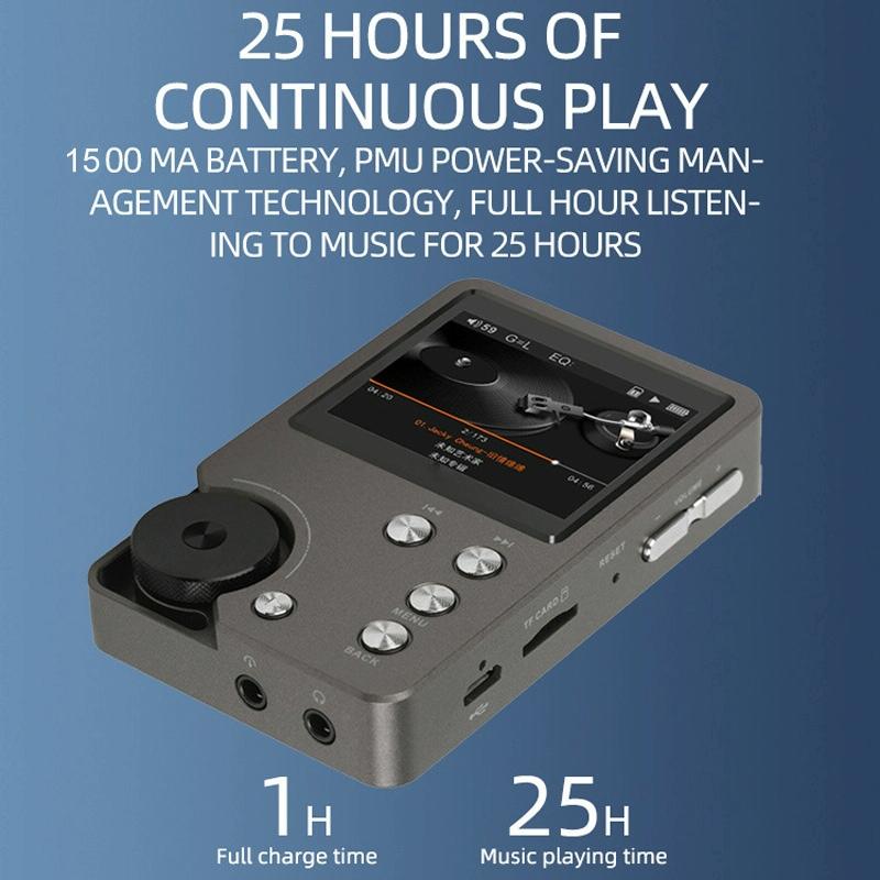 Lossless Dsd256 Music Player Silver Gray - With 64Gb Tf Card 3